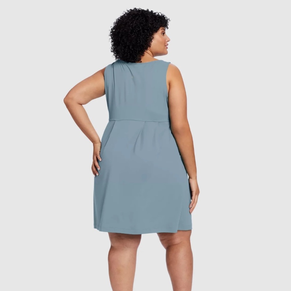 Women's Aster Crossover Dress in Bluebird - Picture 3 of 6
